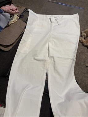 Cherokee Men's White Utility Scrub Pants